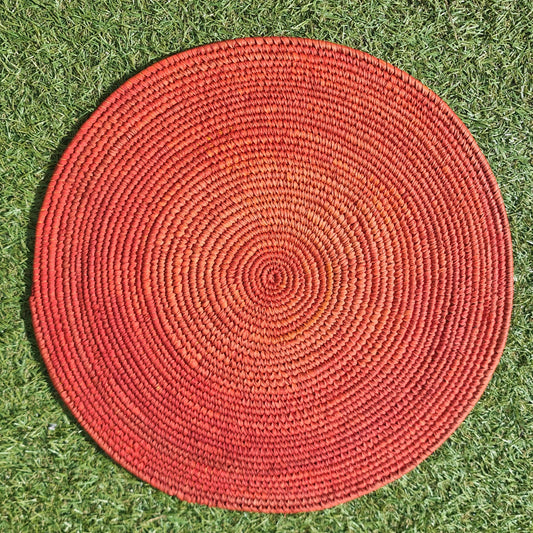 Panier plat coloré Haoussa