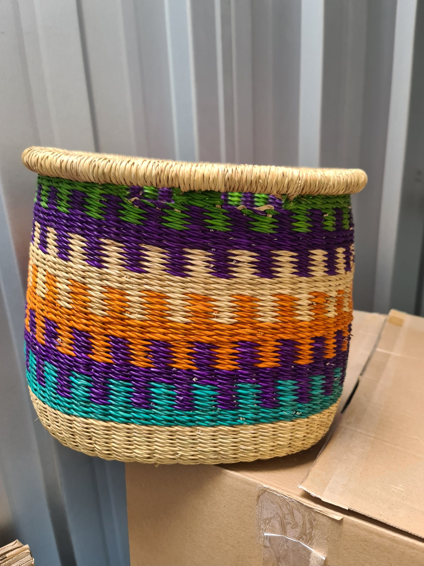 Panier trotinette en paille