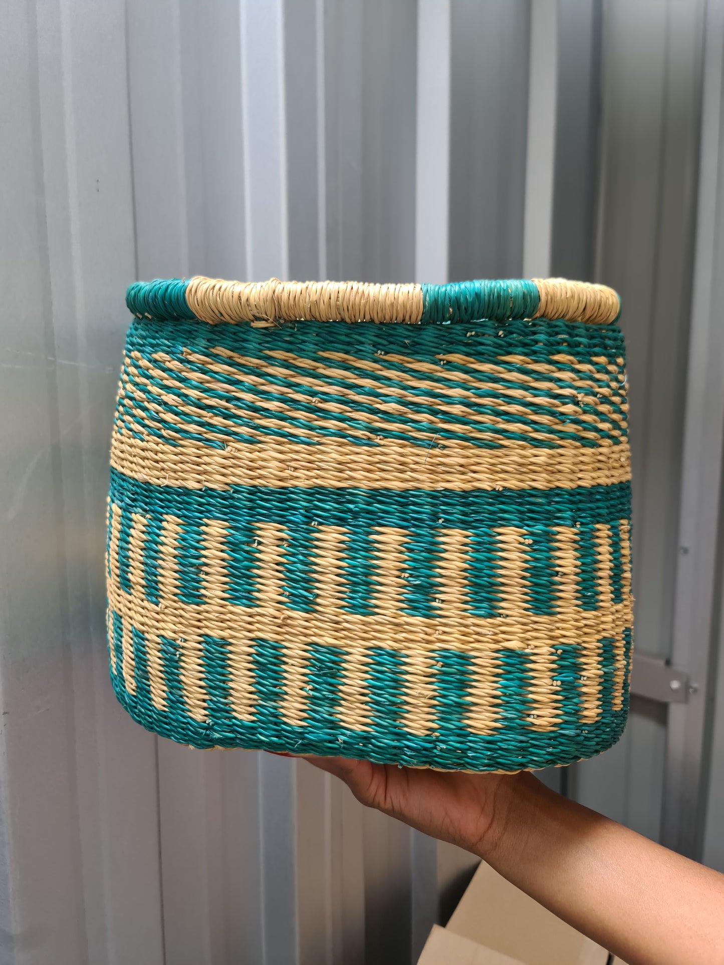 Panier trotinette en paille