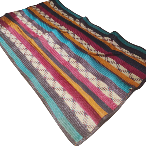 Tapis tissé en paille artisanale – Grand format intérieur / extérieur