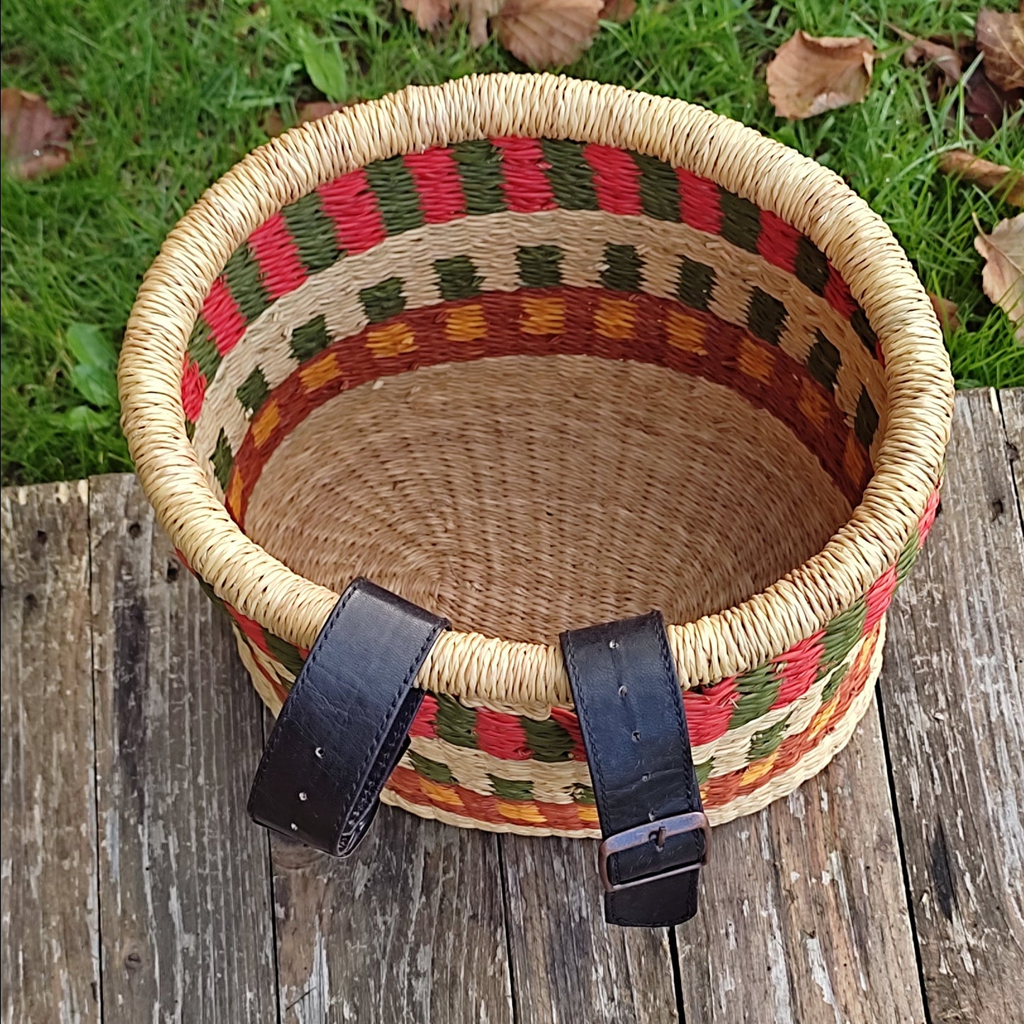 Panier vélo en paille Mestissés