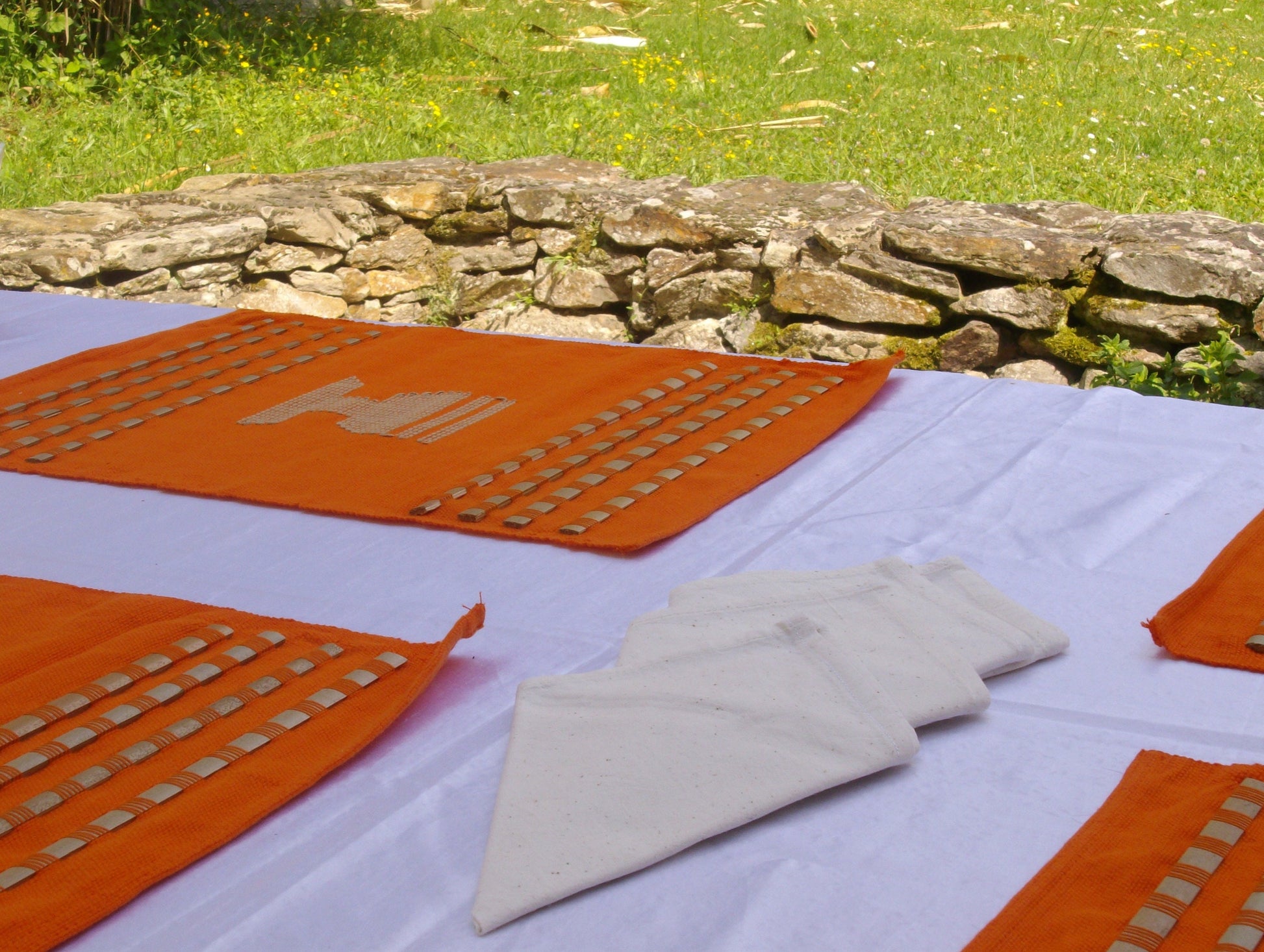Sets de table en coton et bambou tissés à la main Mestissés