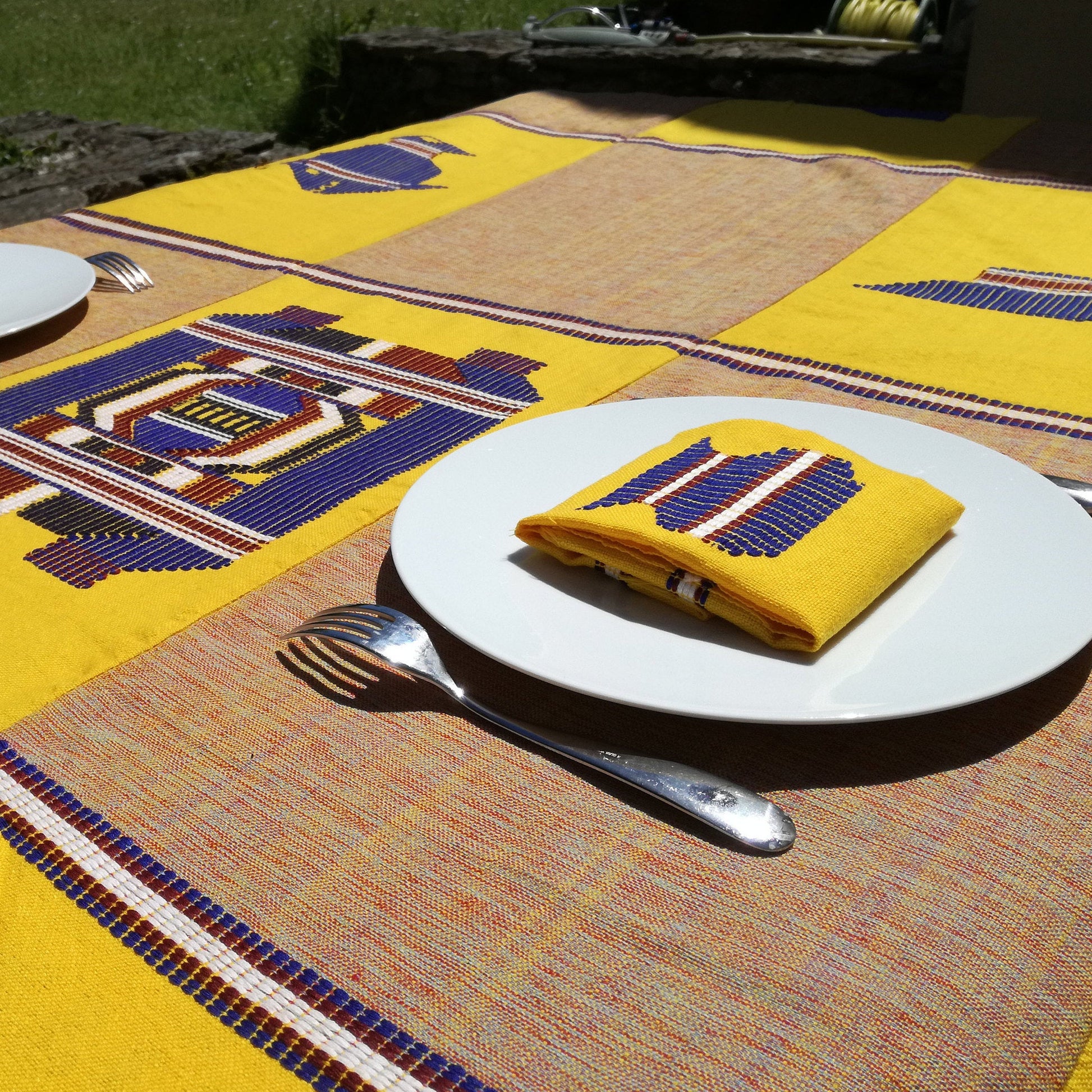 Outdoor, Indoor african tablecloth, hand woven