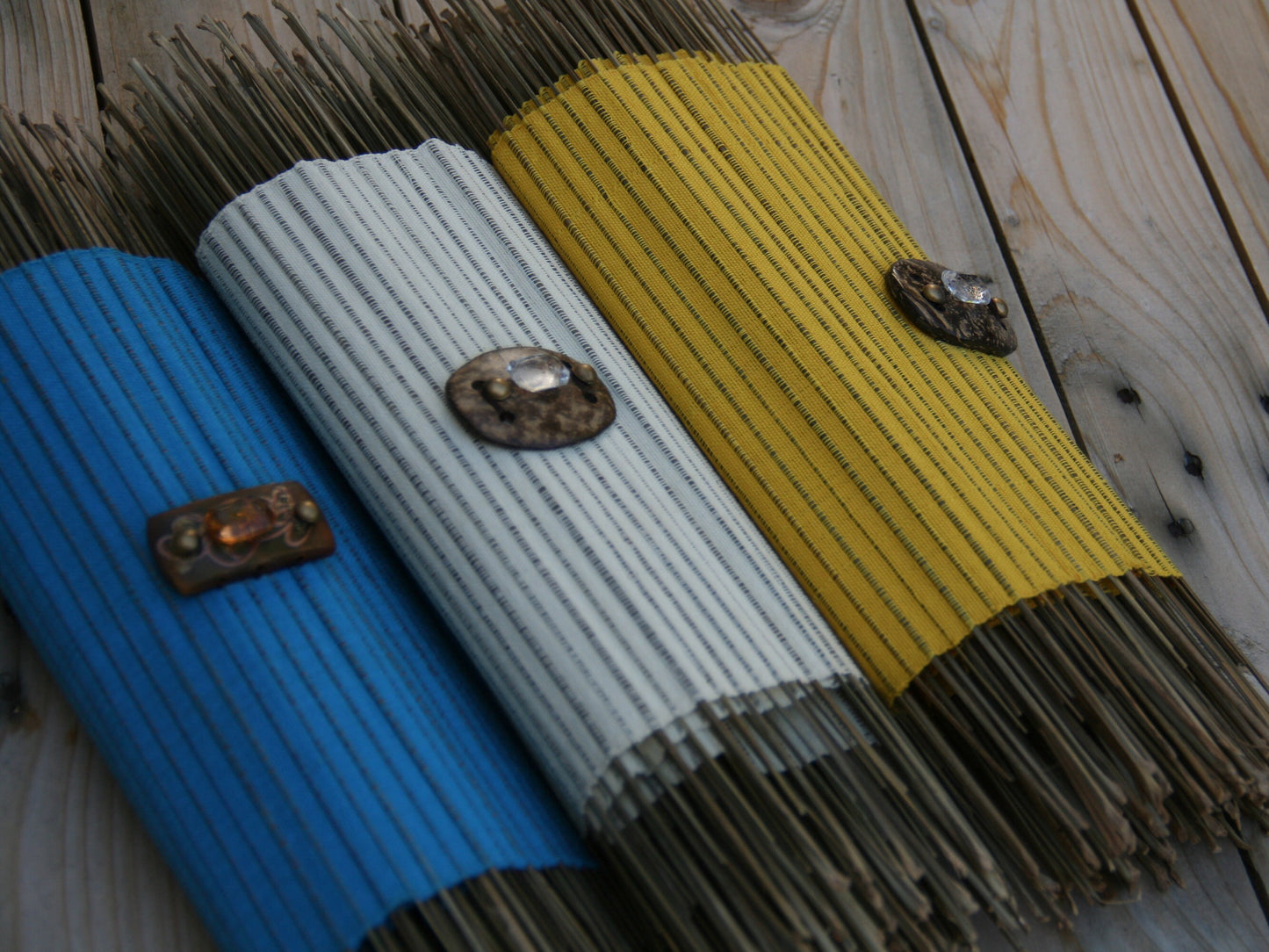 Chemin de table en lin et fibre de coco,