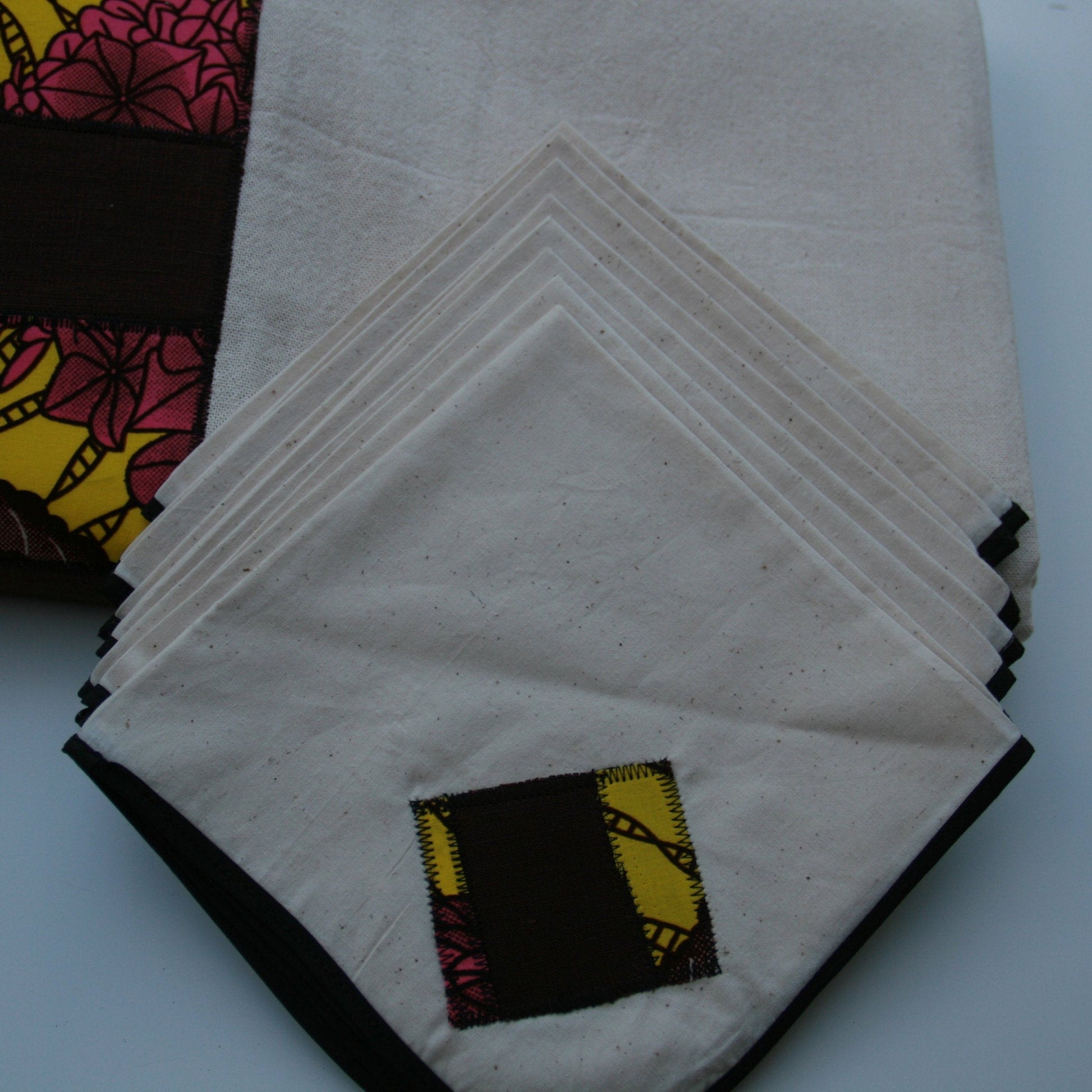 Nappe de table en lin et wax Mestissés