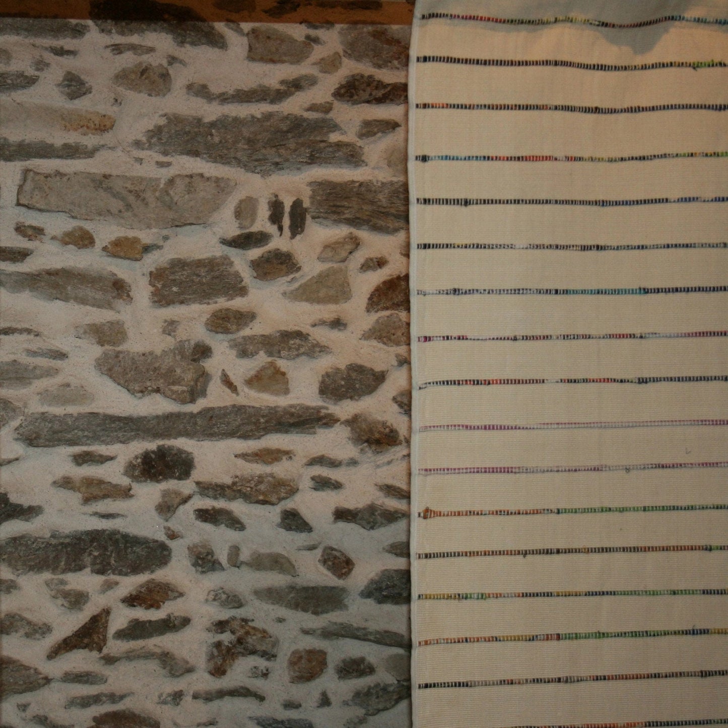 Panneau de rideau en pagne tissé et batik Mestissés