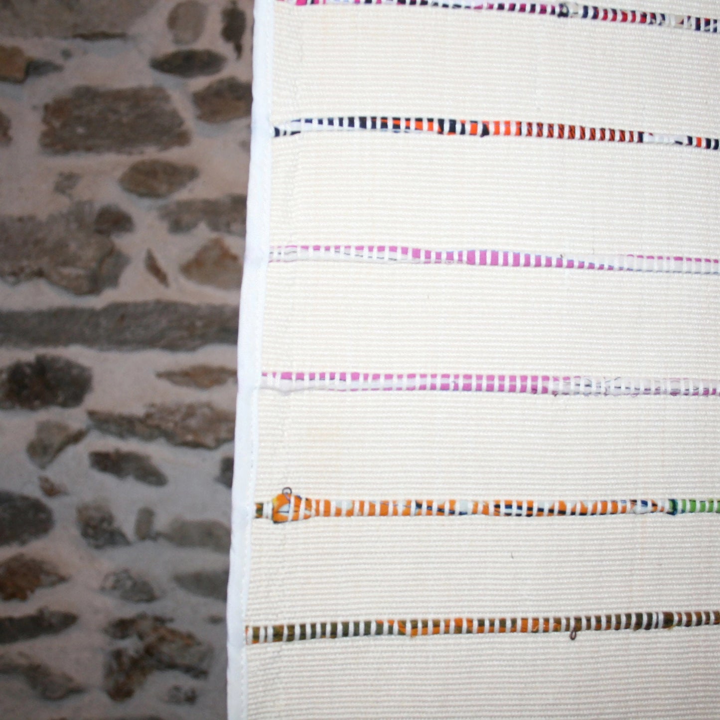 Panneau de rideau en pagne tissé et batik Mestissés