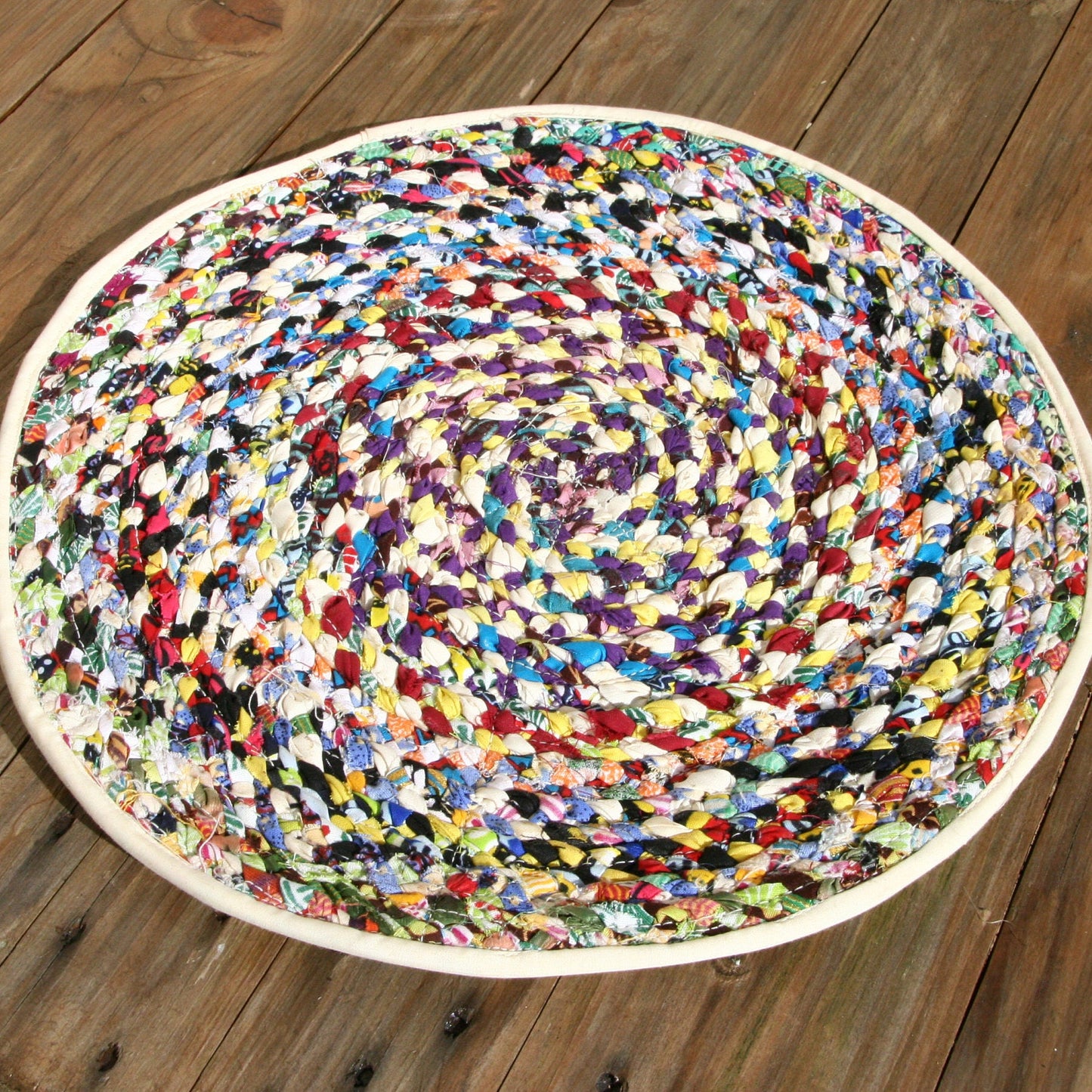 Sets de table par deux en chutes de tissus recyclés Mestissés