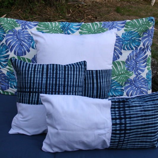 Set de 3 housses de coussins en shibori africain Mestissés