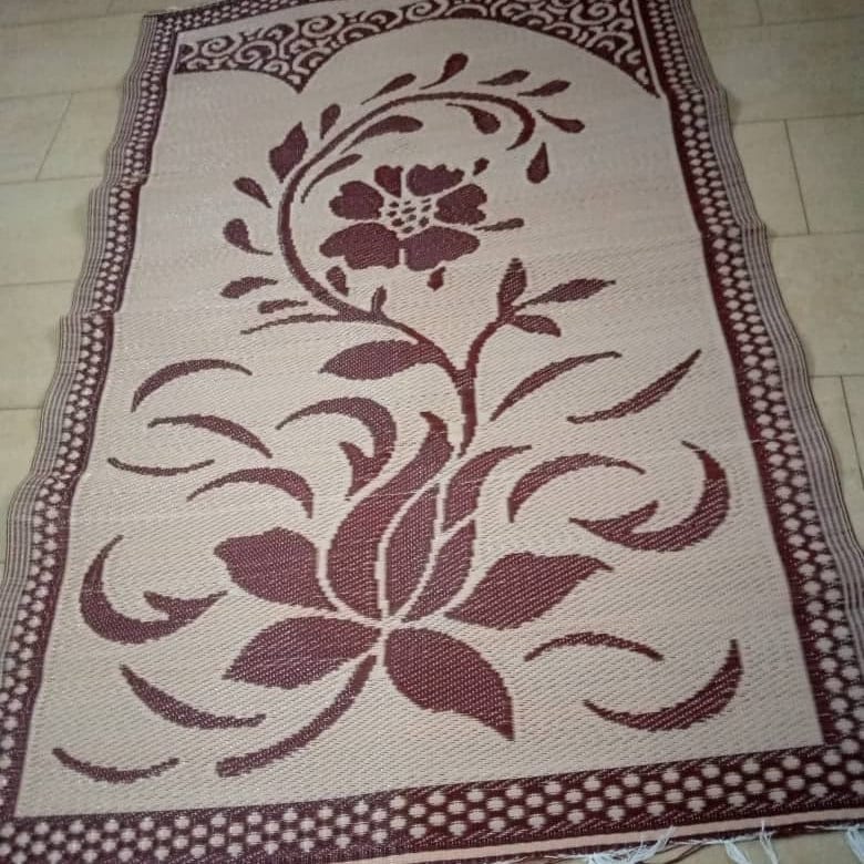 Tapis plastique africain double face, capuccino