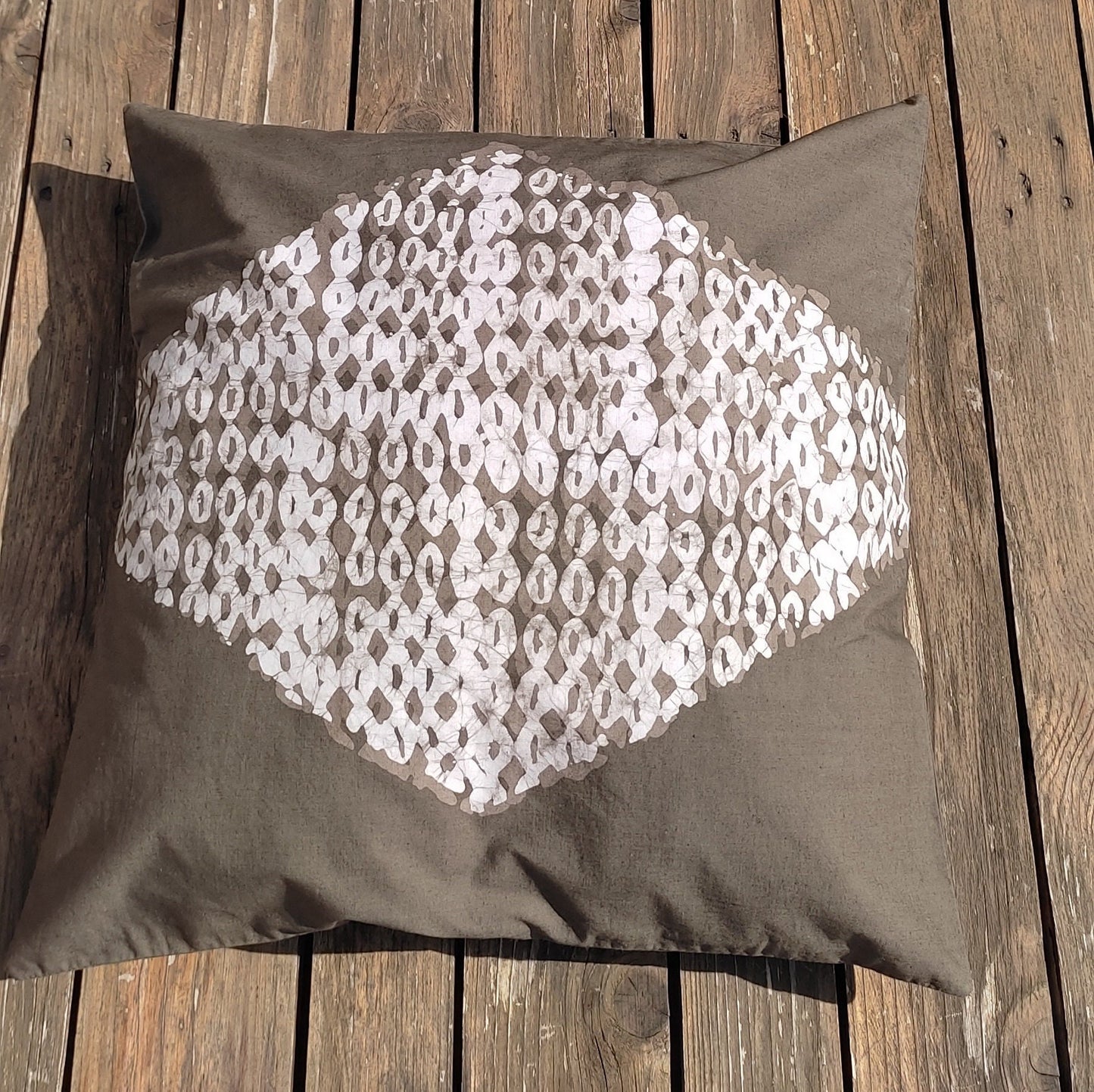 Housse de coussin en batik  Adire Mestissés