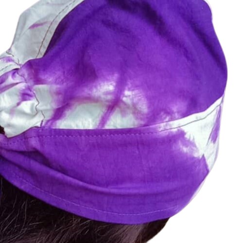 Foulard pré-noué en tie and dye naturel style durag, deux options