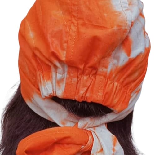 Foulard pré-noué en tie and dye naturel style durag, deux options