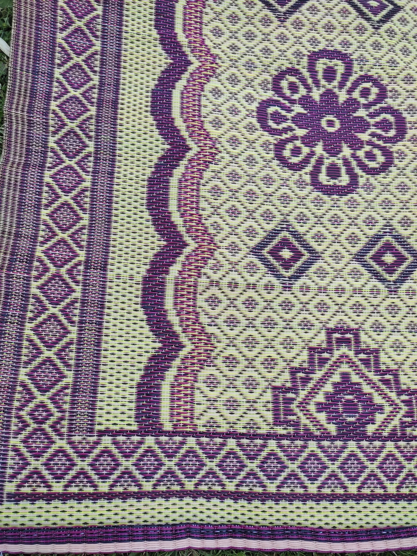 Tapis plastique africain double face, small