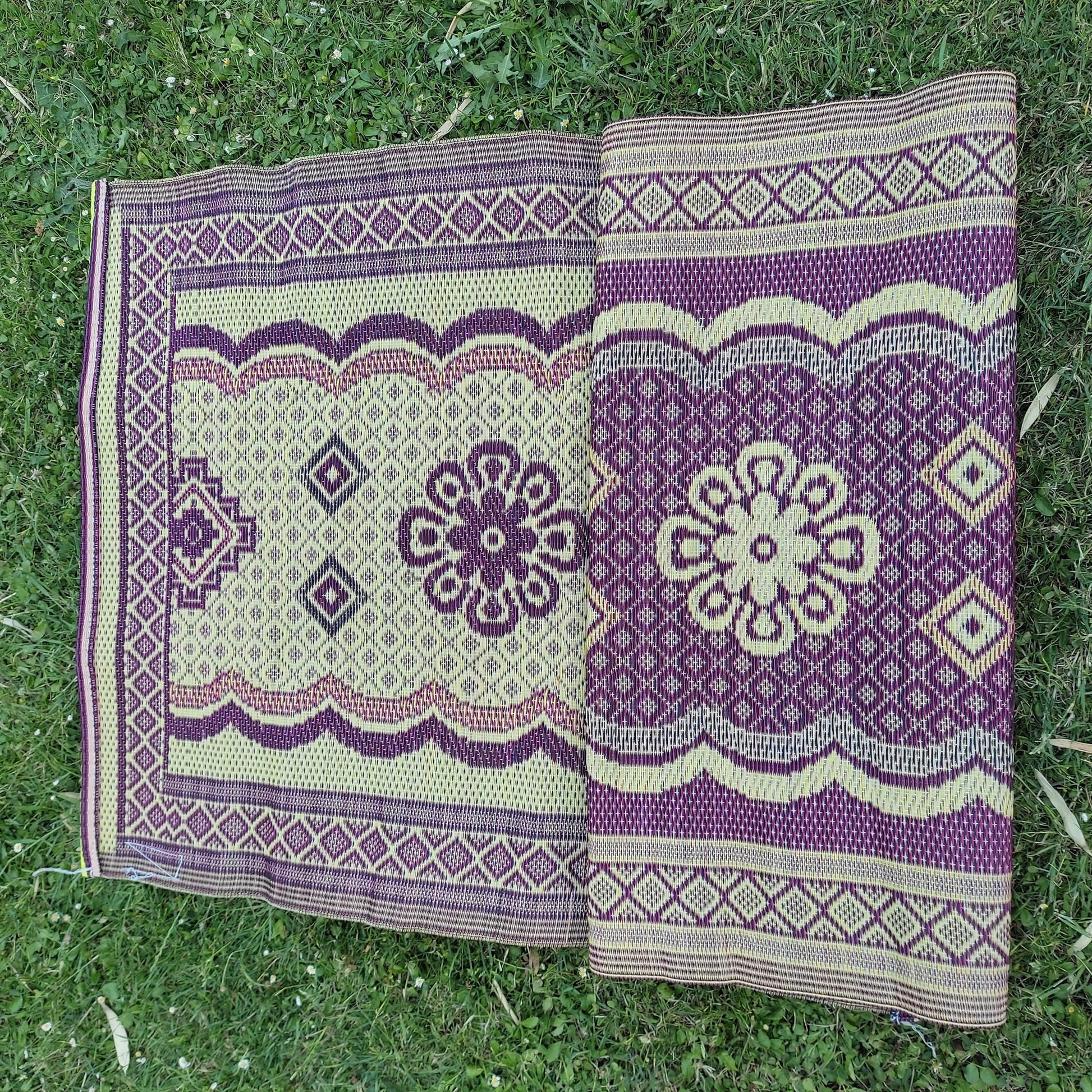 Tapis plastique africain double face, small