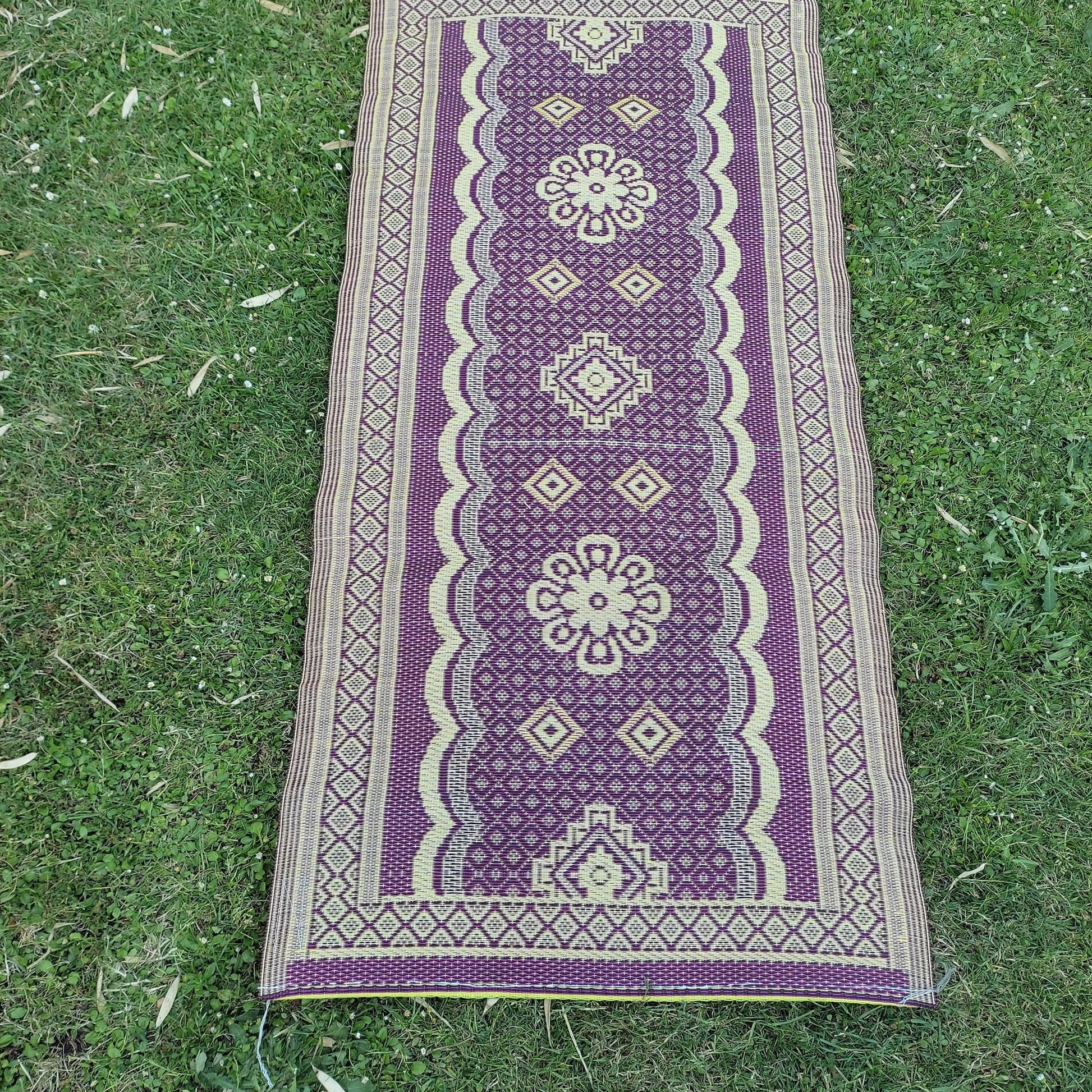 Tapis plastique africain double face, small