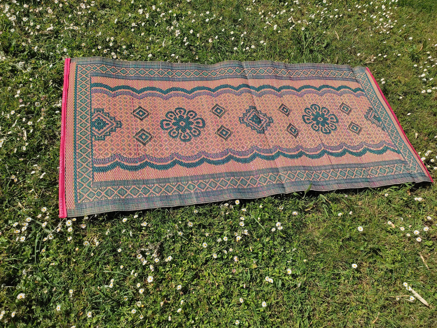 Tapis plastique africain double face, small