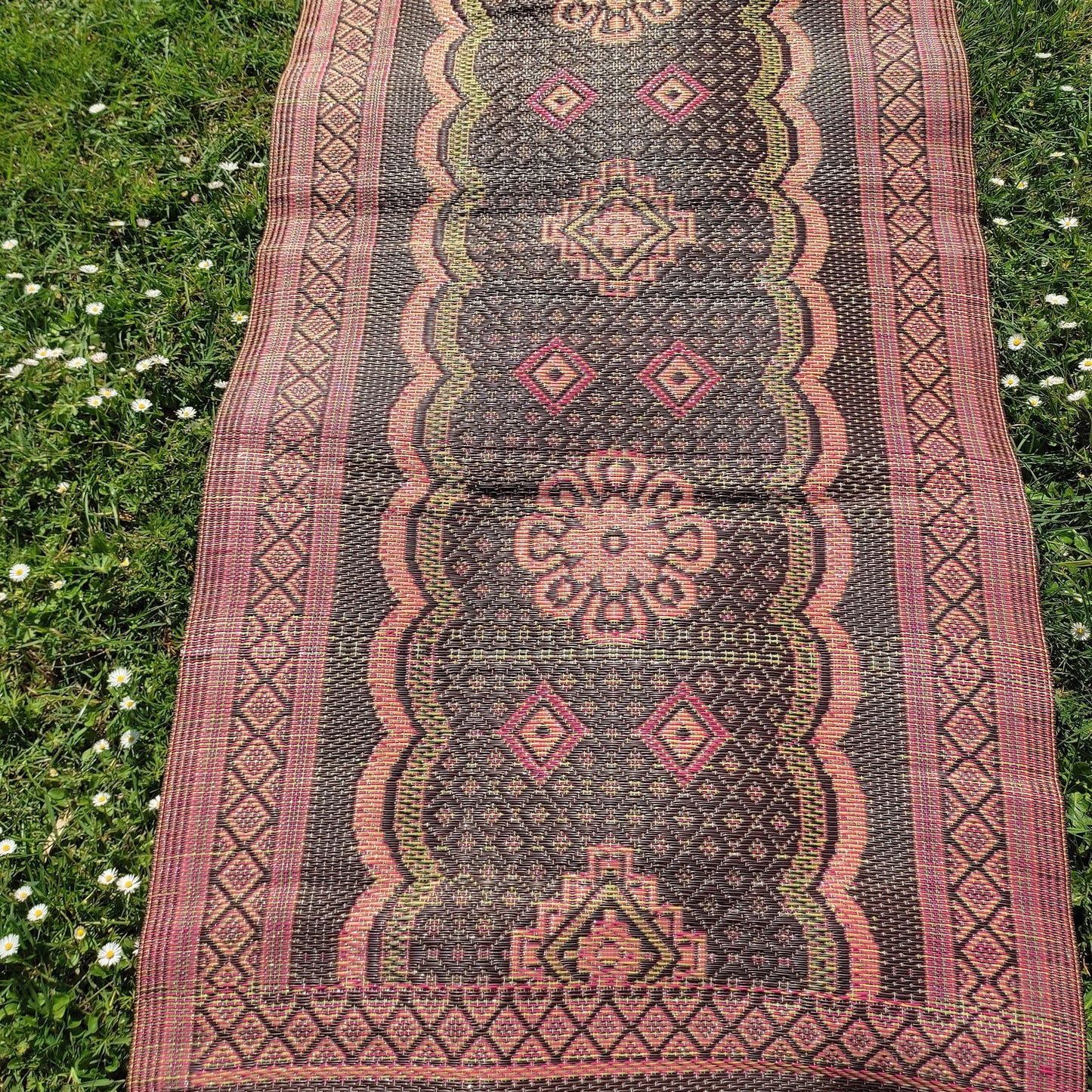 Tapis plastique africain double face, small