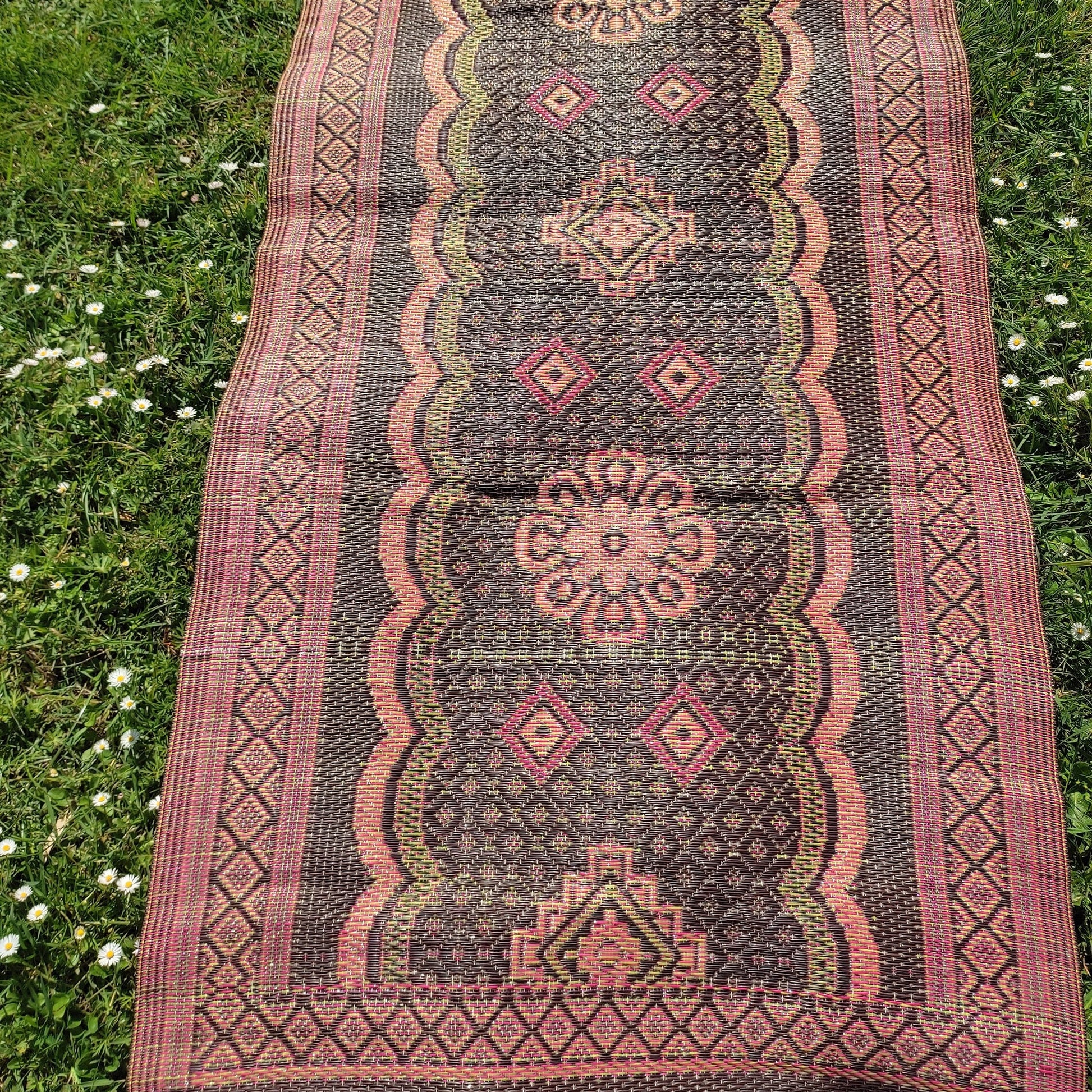 Tapis plastique africain double face, small