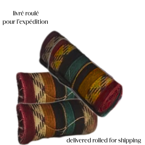 Tapis tissé en paille artisanale – Grand format intérieur / extérieur