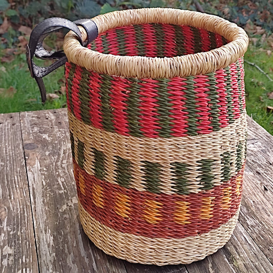 Panier vélo en paille Mestissés