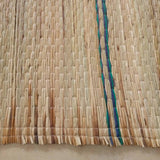 Tapis africain en jonc, natte africaine vintage en raphia