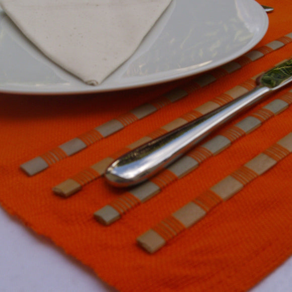 Sets de table en coton et bambou tissés à la main Mestissés