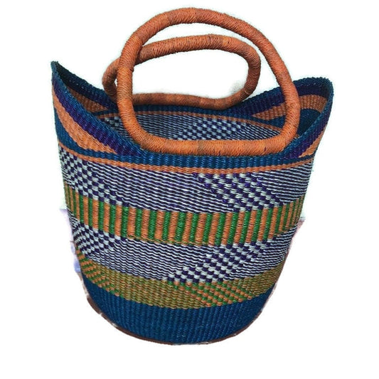 Hand-woven U shopper, bolga basket Mestissés