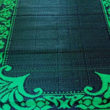 Tapis plastique africain réversible noir et vert Mestissés