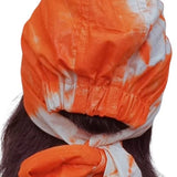 Foulard pré-noué en tie and dye naturel style durag, deux options